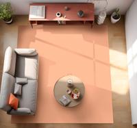 Perzik kleurig Rechthoekig vinyl tapijt