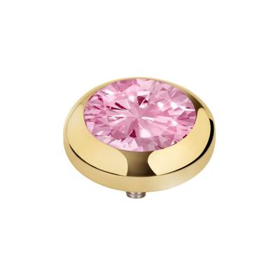 Melano Vivid Season CZ steentje Blossom Pink Goud | 5 mm