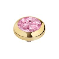 Melano Vivid Season CZ steentje Blossom Pink Goud | 5 mm Melano Vivid Season CZ steentje Blossom Pink Goud | 5 mm