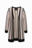 Lange gestreepte cardigan - MATERIAL FINISHES - S Lange gestreepte cardigan - MATERIAL FINISHES - S