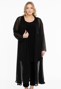 Yoek Vest lang | Zwart | Maat 54/56