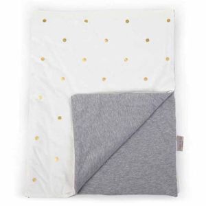 CHILDHOME Deken Jersey 80x100 cm stippen goud
