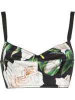 Dolce & Gabbana soutien-gorge à fleurs - Noir - thumbnail