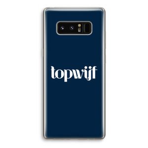 Topwijf Navy: Samsung Galaxy Note 8 Transparant Hoesje
