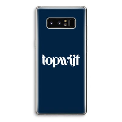 Topwijf Navy: Samsung Galaxy Note 8 Transparant Hoesje