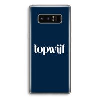 Topwijf Navy: Samsung Galaxy Note 8 Transparant Hoesje