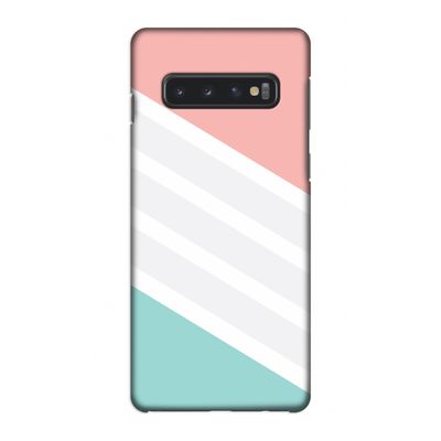Strepen pastel: Samsung Galaxy S10 4G Volledig Geprint Hoesje