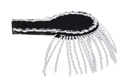 Schouder epauletten set zwart-zilver