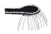 Schouder epauletten set zwart-zilver