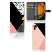 Samsung Galaxy Xcover 7 | Book Case | Zwart Roze Vormen