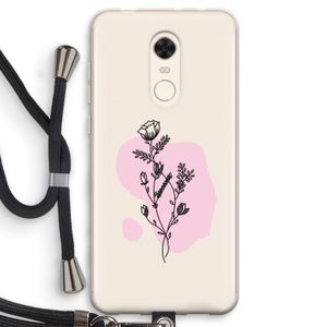 Roses are red: Xiaomi Redmi 5 Transparant Hoesje met koord