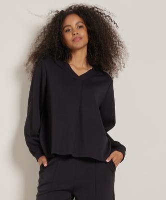 top met v-hals extra zacht