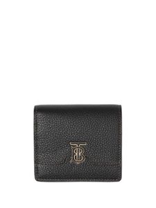 Burberry portefeuille pliant en cuir grainé - Noir