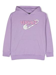 Versace Kids hoodie à imprimé Medusa Safety Pin - Violet