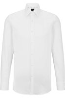 BOSS H-HANK Slim Fit Overhemd ML6 (vanaf 68 CM) wit