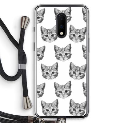 Kitten: OnePlus 7 Transparant Hoesje met koord