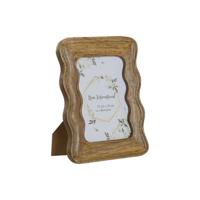 Fotolijsten Home ESPRIT Natuurlijk Mangohout Golven Stads 21,5 x 1,5 x 26,5 cm