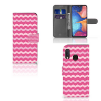 Samsung Galaxy A20e Telefoon Hoesje Waves Pink