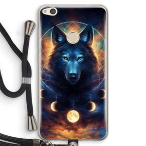 Wolf Dreamcatcher: Huawei Ascend P8 Lite (2017) Transparant Hoesje met koord