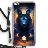 Wolf Dreamcatcher: Huawei Ascend P8 Lite (2017) Transparant Hoesje met koord