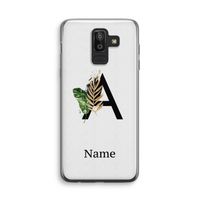 Charcoal Flora: Samsung Galaxy J8 (2018) Transparant Hoesje