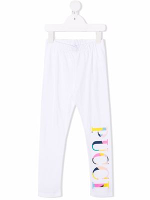 PUCCI Junior legging à logo imprimé - Blanc