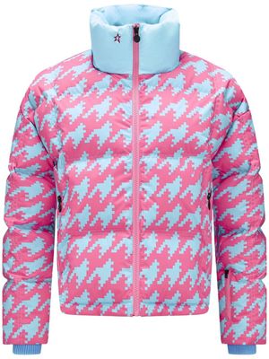 Perfect Moment Ski-jack met pied-de-poule print - Roze