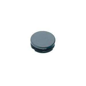 Inslagdop/meubeldop zwart rond Ø 1,6 cm en hoogte 0,4 cm van kunststof - 4 stuks