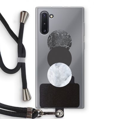 Marmeren cirkels: Samsung Galaxy Note 10 Transparant Hoesje met koord
