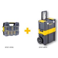 Stanley opbergset - Sortmaster Organiser Light + Gereedschapswagen Essential