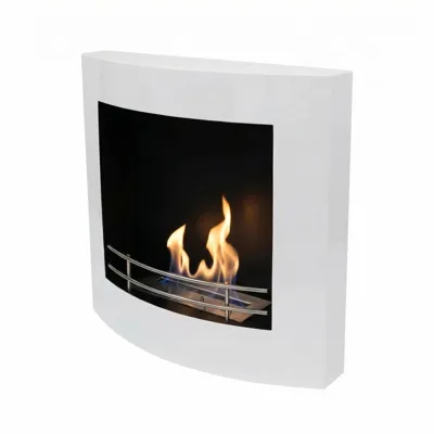Muur-hangende bio-ethanol haard in wit | ScandiFlames | Hangende bio-ethanol haard | Wit