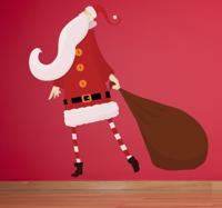 Sticker tekening kerstman kerstmis