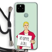 Gimme a call: Pixel 5 Transparant Hoesje met koord