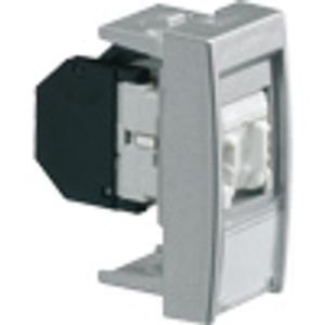 Data-aansluitpunt Cat.6, FTP of STP 22,5mm aluminium look WS225T