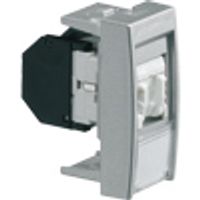 Data-aansluitpunt Cat.6, FTP of STP 22,5mm aluminium look WS225T