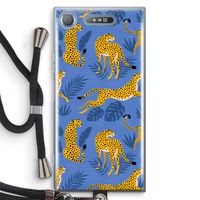 Luipaard: Sony Xperia XZ1 Transparant Hoesje met koord