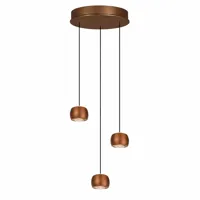 Freelight Hanglamp Cosmo 3 lichts Ø 35 cm comfortlift brons goud