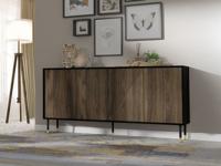 Dressoir WOODKID 4 deuren catania eik/zwart