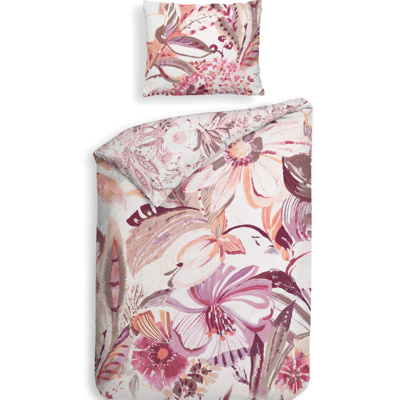 Dekbedovertrek Kina Katoen Satijn Bloemen 140x200 Cm Anti Allergie Heckett Lane - Dekbed-Discounter.nl