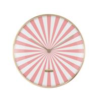 Wall Clock Candy Swirl Dome Flamingo Roze en Wit