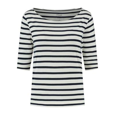 Blue loop Refibra 3/4 Stripe Longsleeve Shirt Dames White / Navy M