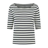 Blue loop Refibra 3/4 Stripe Longsleeve Shirt Dames White / Navy M