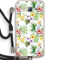 Gele kuif: Samsung Galaxy J3 (2016) Transparant Hoesje met koord