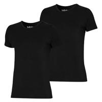 Apollo T-shirt Heren Bamboo Basic V-neck Zwart 2-pack-S Apollo T-shirt Heren Bamboo Basic V-neck Zwart 2-pack-S