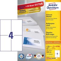 Etiket Avery Zweckform 3483-200 105x148mm A6 wit 800stuks - thumbnail