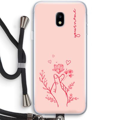 Giving Flowers: Samsung Galaxy J3 (2017) Transparant Hoesje met koord