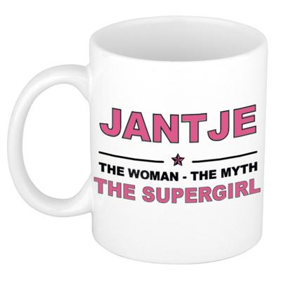 Jantje cadeau mok - Woman Myth Supergirl - naam koffiemok - 300 ml - collega - moederdag Jantje cadeau mok - Woman Myth Supergirl - naam koffiemok - 300 ml - collega - moederdag