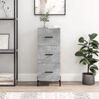 Dressoir 34,5x34x90 cm bewerkt hout betongrijs - thumbnail