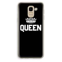 Queen zwart: Samsung Galaxy J6 (2018) Transparant Hoesje