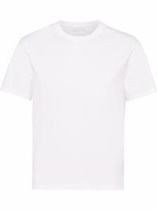 Prada t-shirt en coton à logo brodé - Blanc